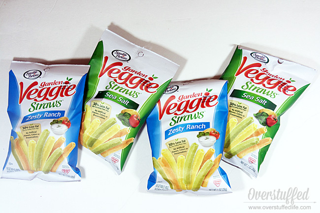 Healthy and easy lunchbox idea for kids--veggie straws.
