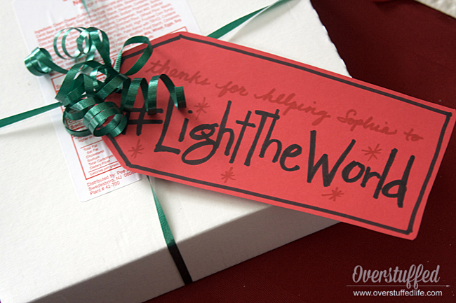 #LightTheWorld gift tag
