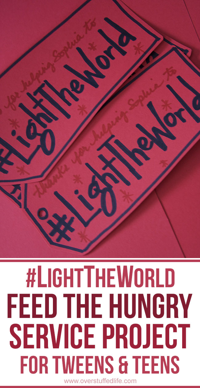 Help your kids to #LightTheWorld this Christmas by letting them organize and execute their own feed the hungry service project