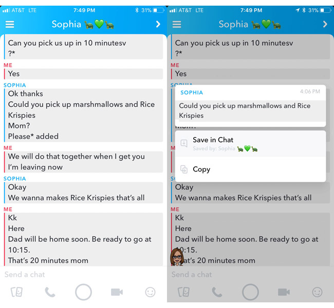 How to use the chat feature on snapchat