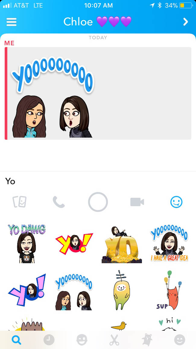 using bitmoji and friendmoji on snapchat