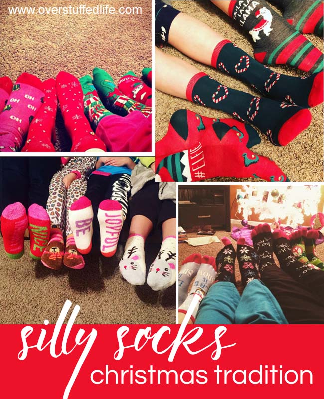 Silly Socks and a movie—a fun Christmas tradition to do with your family.