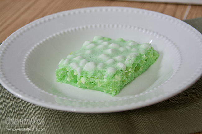 Make this yummy Lime Jello Salad with Cream Cheese and Marshmallows for your St. Patrick's Day dinner
