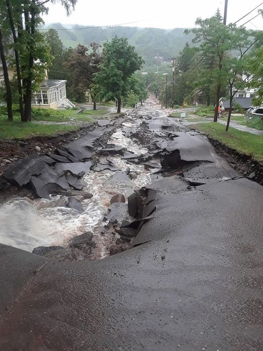 Agate Falls—the new name for Agate Street after the flash flooding on Father's Day 2018