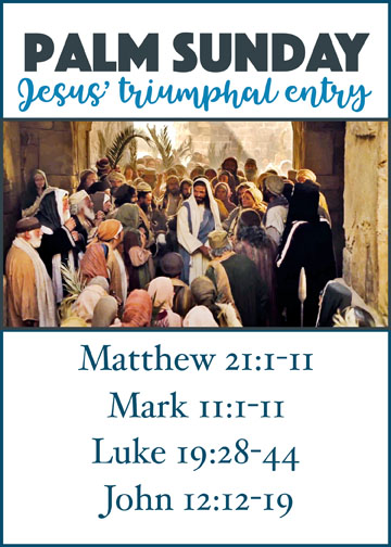 Palm Sunday: Jesus' Triumphal Entry free printable