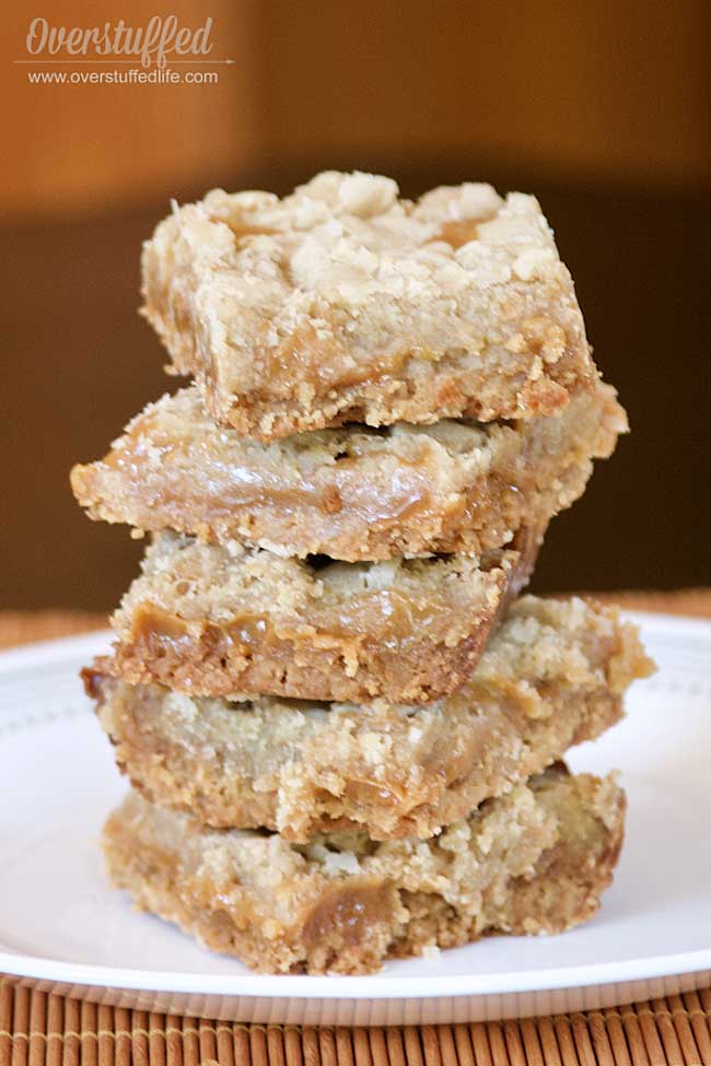 These gluten free caramel cookie bars feature a salted caramel filling sandwiched between a shortbread cookie crust is a perfect dessert for caramel lovers. They are so good that everyone will be asking for the recipe! 