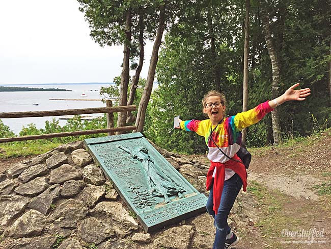 Anne's tablet on Mackinac Island is a sculpture to hike up to with a gorgeous view.