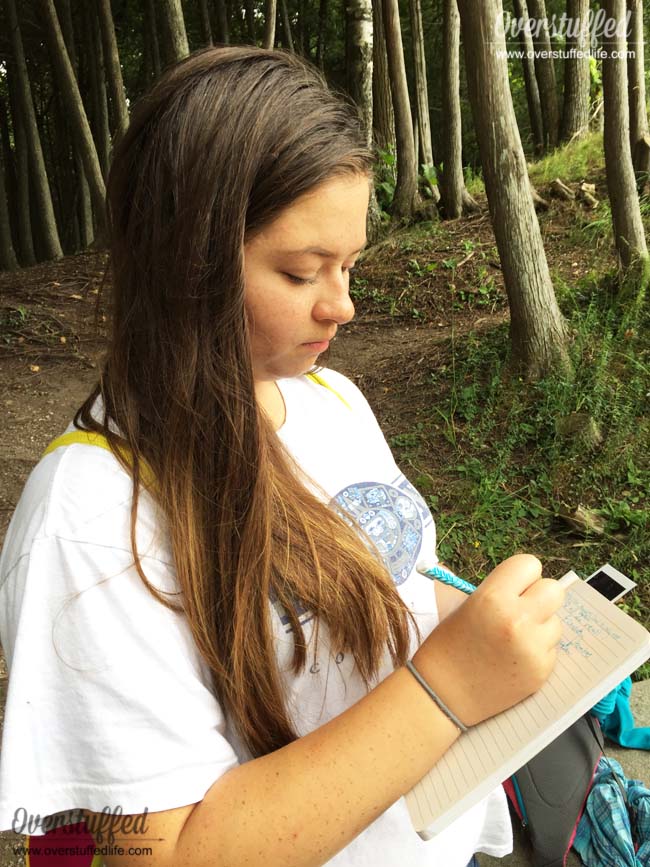 Sign the journal when you visit Anne's Tablet on Mackinac Island