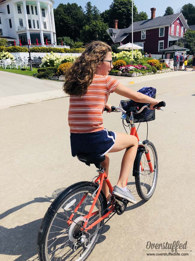 Biking around Mackinac Island is a great way to see all the island has to offer and is a fun family activity