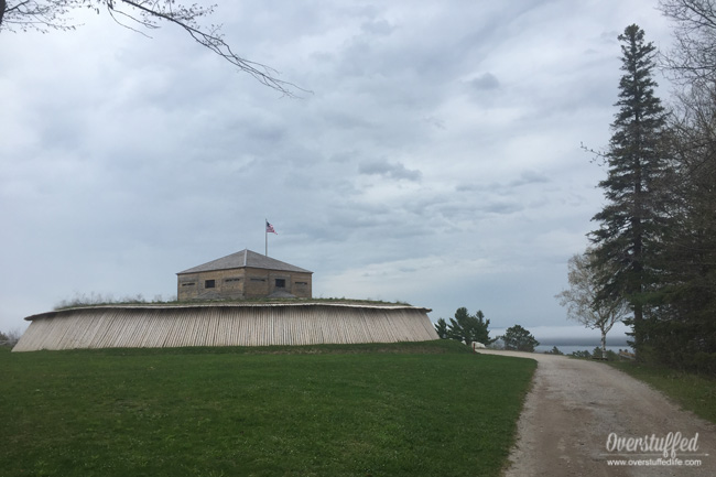 Fort Holmes is located on the highest point of Mackinac Island