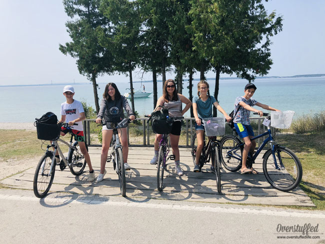 Biking around Mackinac Island is a great way to see all the island has to offer and is a fun family activity