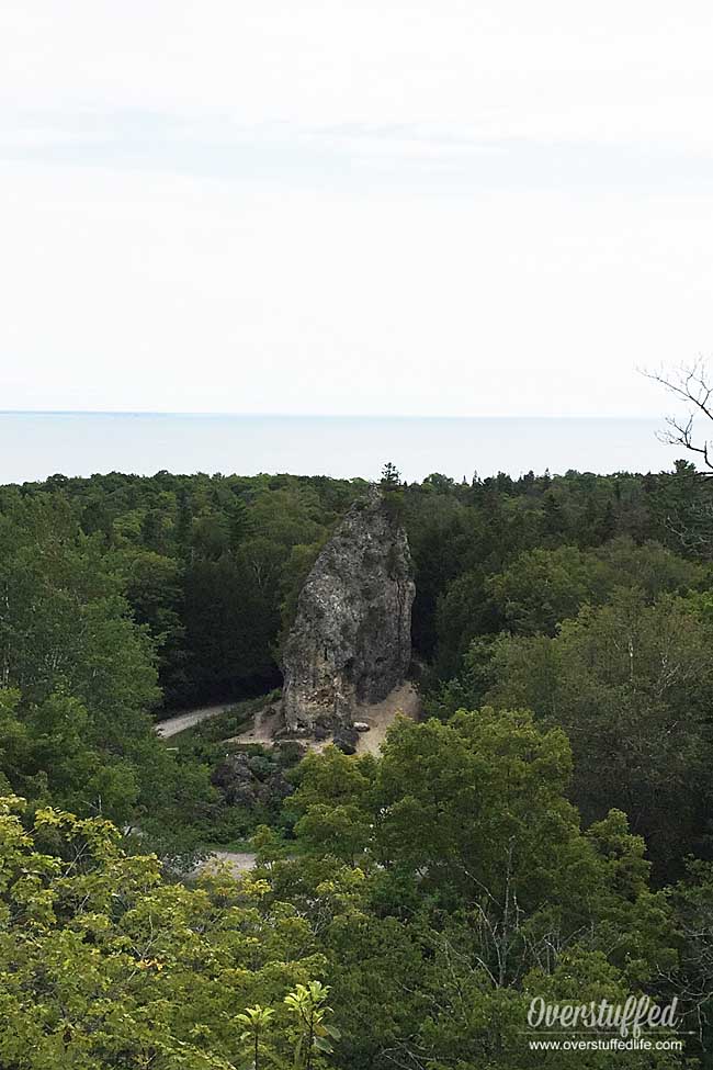 Sugar loaf on Mackinac Island is a cool site to see while hiking the trails on the island.