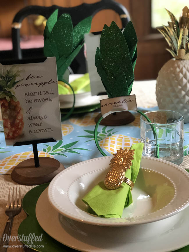Back to School Feast and Family Theme: Be a Pineapple -Stand Tall, Be Sweet, and Always Wear a Crown.Download this free inspirational printable as a home decor item or for your own family theme!